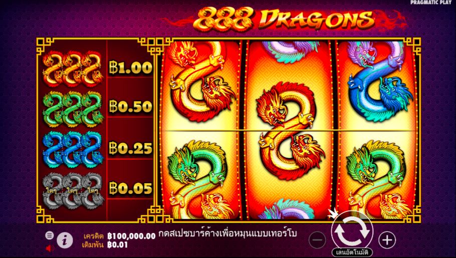 ตามหามังกรและรับรางวัลที่เกมสล็อตออนไลน์ 888 Dragons